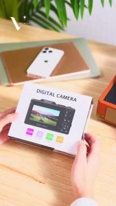 75MP Digital Camera 180° Flip Screen For Photography 5K 18X Digital Zoom Vintage Vlog Video Recorder For YouTube Selfile WiFi