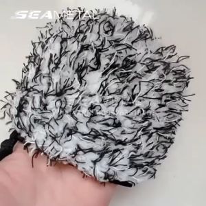 SEAMETAL Găng tay làm sạch lốp ô tô Công cụ làm sạch đa năng Microfiber Gap