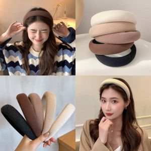[YAN K] INS Korean Wide-brimmed Sponge Headband Women Girls Temperament Headwear Hairbands Hair Accessories