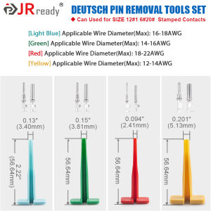 JRready Pin Extractor Tool For Solid/Stamped Contacts Terminal Removal Instrument For Deutsch Connector DT/DTM/DTP/HDP/DRC RT1B