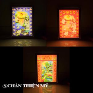 Bài Vị Cửu Huyền Thất Tổ In Tranh Trúc Chỉ Nhiều Mẫu Có Đèn Trang Trí Bàn Thờ Gia Tiên CBVCHTT-04