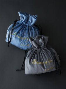 Retro Velvet Embroidered Underwear Travel Portable Drawstring Cloth Art Storage Bag Cute Small Bag for Home Organization