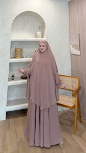 gamis syari set jilbab jumbo aziza Meika bh avrilia hijab