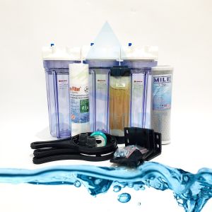 Aermart - Paket Filter Air Kapur 3 Housing - SedimenResinCTO - Filter Air Siap Pakai