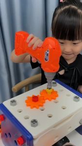 BYJ Mini Table Tool Kit with Electronic Drill Pretend Play for Kids