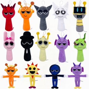 New hot 2025 Sprunki Plush Stuffed Dolls Game Toys Cartoon Cute Soft Stuffed Pillow Toy Kids Birthday Christmas Gifts