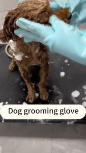 Pet Grooming Cleaning Gloves Dog Cat Bathing Shampoo Glove Silicon Magic Dishwashing Cleanner Sponge Scrubber
