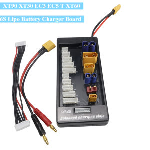 New XT90 XT30 EC3 EC5 T XT60 6S Connector Lipo Battery Charger Board 2-6S for Imax B6 B6AC IDST Q6 Lite Balance Charger Expand