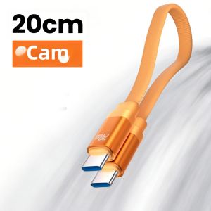 Cáp USB C Từ Tính 20CM Ngắn Bện Nhỏ Gọn Sạc Nhanh 240W Truyền Dữ Liệu Cho iPhone 15 16 17 Samsung Type C To Type C