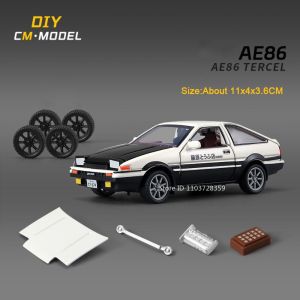 MAKEDA | 1:43 PAGANI ZONDA R AE86 Toy Model Cars Metal Diecast Doors Opened Rubber Tires Detachable Assembly Decoration for Boys Gifts