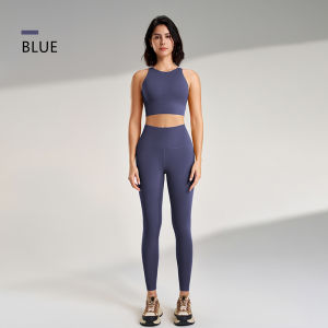 Sports Yoga Fitness Set Shockproof Bra Tight Yoga Pants High Waist Peach Butt Fitness Pants Womens Suit