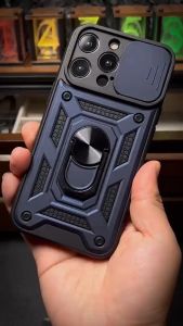 Soft Shell Armor Case Defence With Ring Stand Realme 12 Pro Plus - Realme 11 Pro Plus - Realme 10 Pro Plus Premium TPU