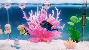 Ornamen Simulasi Penyelam Buatan Realistis Untuk Dekorasi Aquarium ikan