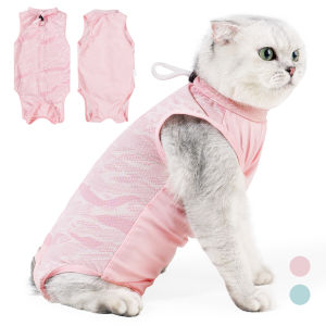 Breathable Cat Recovery SuitFemale Cat Onesie for Cats After Surgery Surgical Spay Suit Pet Body Suit Post Surgery E Collar