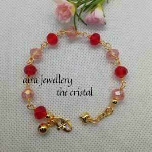 gelang tangan kristal ori mix ikat suasa