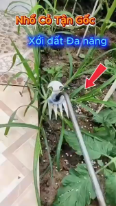 🌱 Dụng Cụ Nhổ Cỏ Xới Đất Cầm Tay Bằng Thép Mangan Siêu Bền – Nhổ Cỏ Ra Rễ Làm Tơi Đất Dễ Dàng Sử Dụng 🌱