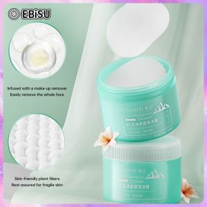 EBiSU เมคอัพรีมูฟเวอร์ฟิล์มน้ำแข็ง 100 ชิ้นผ้าเช็ด ผู้หญิง ประกอบไม่ต้องล้างและอ่อนโยคาม สวยงามและอัปเดต