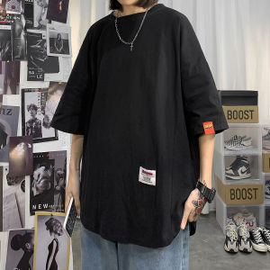 เสื้อยืดแขนสั้นผ้าลินินชาย ทรงหลวม บางเฉียบ แฟชั่นฤดูร้อน เสื้อยืดผ้าไหมน้ำแข็ง ทรงหลวม แฟชั่น เสื้อยืดแขนสั้น