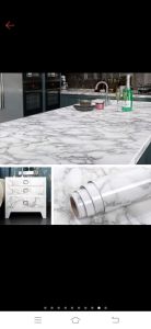 stiker marmer marble glossy Tebal meja kayu kaca lemari Anti air minyak dan panas