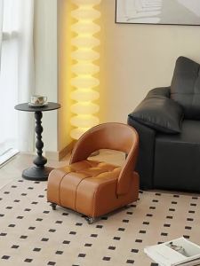 SAMEDREAM | Silent Rotatable Wheel Small Stool with Backrest