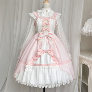 Spring New Arrival Fairy Dress Fat Sister Lolita JSK Slip Dress Set Plus Size Slim Looking Shirt Dress