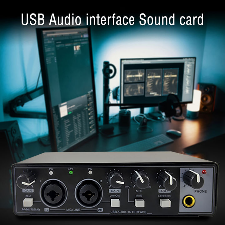 New Audio Interface for Recording Portable Professional Sound Card with