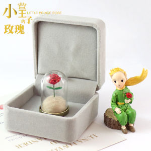 Little Prince DIY Fox Rose Glass Cover Car Decoration Bedside Creative Doll Gifts for Boys and Girls