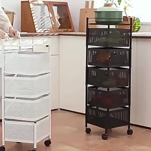 Rotating Kitchen and Living Room Organizer Storage Shelf