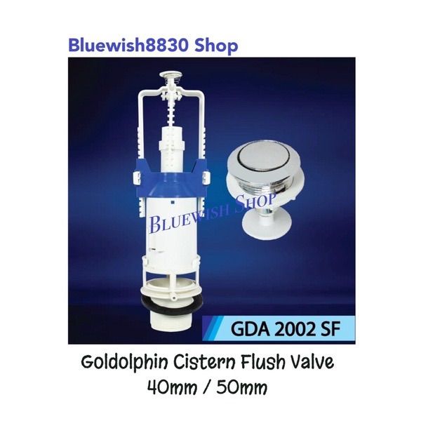 CISTERN FLUSH VALVE GOLDOLPHIN OUTLET INLET (GDA 2002SF)CHROME SINGLE ...