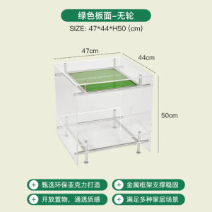 Acrylic Side Table Trolley Storage Cabinet Middle-Ancient Living Room Movable Coffee Table Home Bedside Table Internet Celebrity Ins Transparent