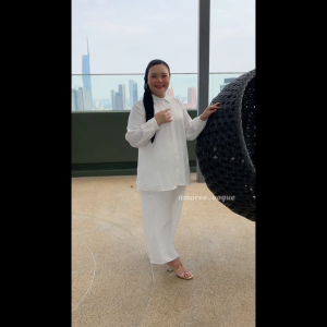 Plus Size (2XL-5XL) Premium Silk Crepe Set Kain Plazo (4914)