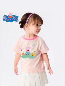 Peppa Pig | Antibacterial Pig Pattern Girl T-Shirt Summer Lightweight