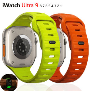 Dây đeo Silicon cho vòng đeo đồng hồ Apple 9 8 7 41mm 45mm siêu 2 49mm 44mm 40mm 38 42mm Vòng đeo tay correa cho iWatch sê-ri 6 SE 5 4 3 2 1