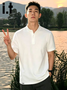 izzue | Áo Thun Cổ Henley Dễ Thở Mùa Hè Trẻ Trung