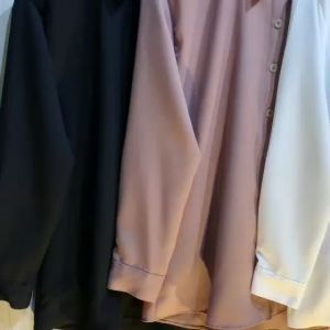 KEMEJA WANITA POLOS LENGAN PANJANG