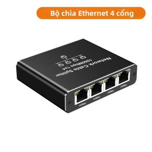 Bộ Chuyển Mạch Gigabit Ethernet 1 Đến 2/4 Bộ Chia Tín Hiệu RJ45 Bộ Mở Rộng Mạng 1000Mbps Cho PC Laptop Bộ Định Tuyến TV Kỹ Thuật Số - Đầu Nối Mạng