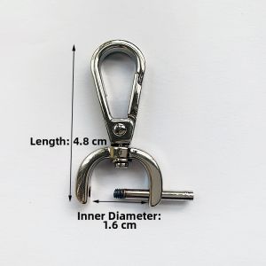 Black Metal Buckle Strap Hardware Single Shoulder Bag Detachable Hook Accessory Lanyard Leather Goods Fashion Accessories