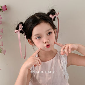 Pink Ballet Style Hair Clip for Girls Cute Small Butterfly Knot Hair Accessories Childrens Hairpins Sweet Lovely Hair Decorations