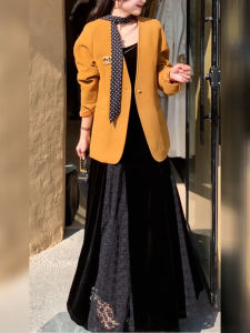 DANTING | Stylish Slim-fit Ladies Suit and Dress Set