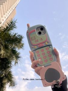 Silicone Flip Cover Star Heart Mirror Small Wondrous  14Pro Cartoon 13Promax Fun 12Pro Protective Shell for i15Promax Mobile Phone