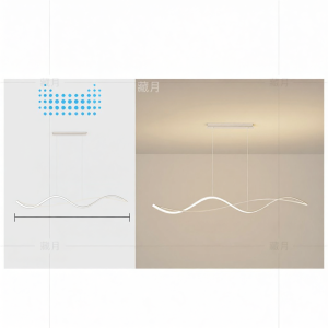Artistic Creative Elegant Long LED Chandelier