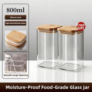 KuaKe | Food Grade Transparent Moisture Proof Large Capacity Glass Food Container