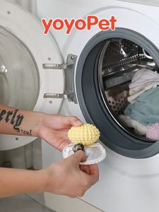 yoyopet : ลูกบอลซักผ้า ลูกบอลตาข่าย ถุงกรอง ดักจับเส้นผม ขจัดคราบ สําหรับเครื่องซักผ้า ป้องกันไม่ให้เสื้อพันกัน