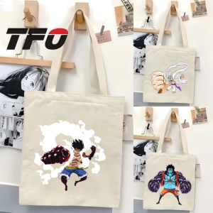 TFO Tote Bag One Piece the Straw Hat Pirates Monkey D. Luffy Versatile Ideal for College School