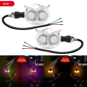 Colorful Owl Motorcycle Led Turn Signals Light RGB Motorcycle Driving Light Dynamic Flashing Indicators Motorbike Accessories