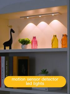 Motion Sensor Led Light Rechargeable Light For Bedroom Magnetic Kitchen Light Automatic Warm Light