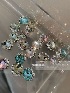 AONNAIL K9 Finished Diamond Nail Art Ultra Shiny Multi-Faceted Transparent round Square Elegant Beauty Cosmetic Tools