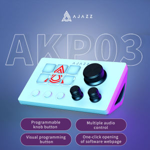 AJAZZ | Ajazz AKP03E Desktop Assistant LCD Display Multimedia Integrated Live Console for Self Media Creation/Office Practical Use