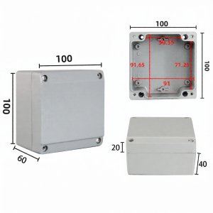 Outdoor Aluminum Alloy Waterproof Box Metal Sealed Wiring Box Anti-corrosion Box Cast Aluminum Weatherproof Enclosure