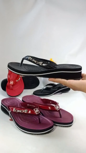 Ardiles Agnes Sandal Jepit Wedges Karet Kasual Wanita Sandal Japit Wanita Ardiles Agnes Spon Eva